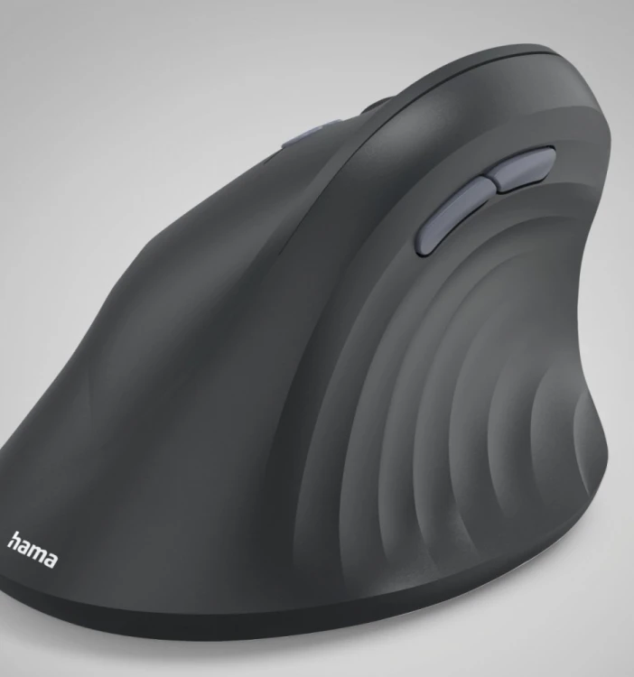 Hama Mysz ergonomiczna EWM-600 czarna dla leworęcznych