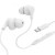 Hama Słuchawki douszne Curly USB-C białe