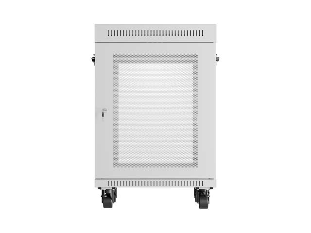 Lanberg Szafa instalacyjna rack stojąca 19 cali 15U 600x600 drzwi perforowane LCD (Flat pack) szara