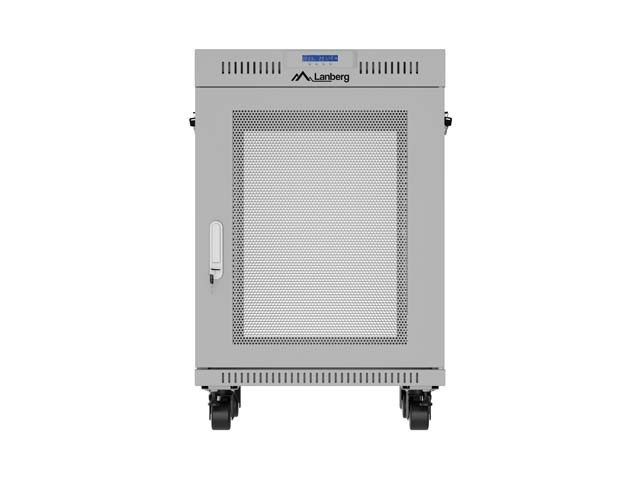 Lanberg Szafa instalacyjna rack stojąca 19 cali 15U 600x800 drzwi perforowane LCD (Flat pack) szara
