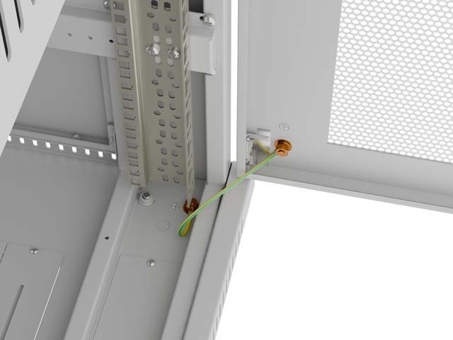 Lanberg Szafa instalacyjna rack stojąca 19 cali 15U 600x800 drzwi perforowane LCD (Flat pack) szara