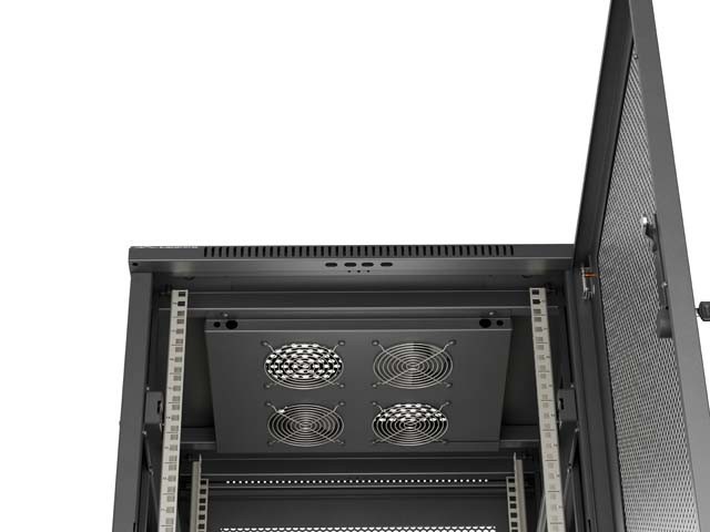 Lanberg Szafa instalacyjna rack stojąca 19 cali 18U 600x800 drzwi perforowane (Flat pack) czarna