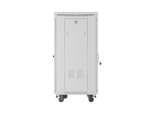 Lanberg Szafa instalacyjna rack stojąca 19 cali 22U 600x600 drzwi przeszklone LCD (Flat pack) szara