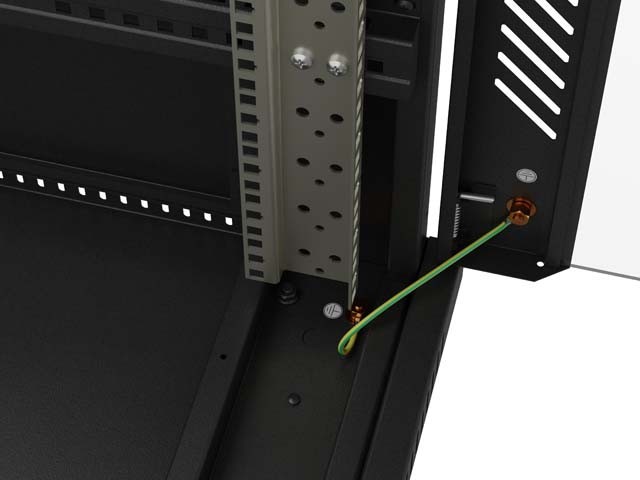 Lanberg Szafa instalacyjna rack stojąca 19 cali 27U 600x1000 drzwi perforowane (Flat pack) czarna