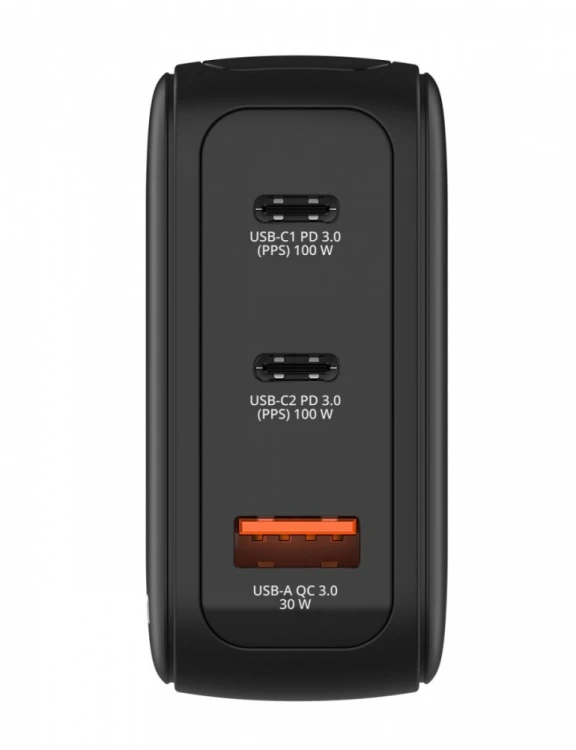 Verbatim Ładowarka Mini GaN 100W Smart TFT 2xUSB-C 1xUSB-A UE/UK/USA