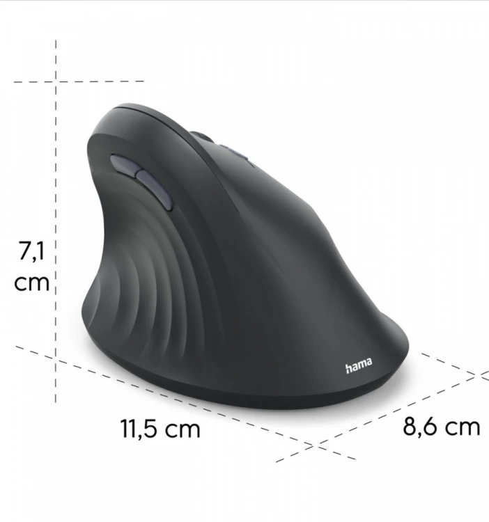 Hama Mysz ergonomiczna multi device EWM-600 czarna