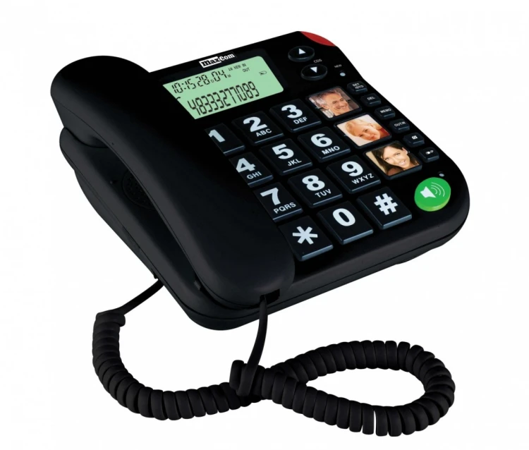 Maxcom Telefon przewodowy KXT480 BB, czarny