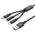 Unitek Kabel USB-A 3w1 USB-C/microUSB/ Lightning czarny C14049BK