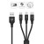 Unitek Kabel USB-A 3w1 USB-C/microUSB/ Lightning czarny C14049BK