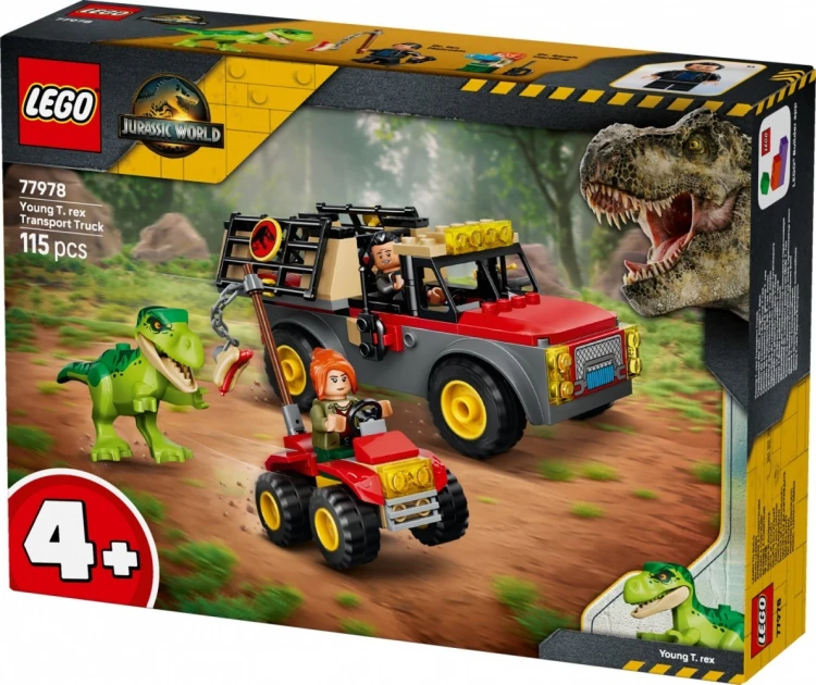 LEGO Klocki Jurassic World 77978 Ciężarówka do transportu młodego tyranozaura