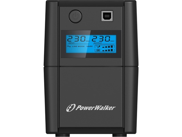 PowerWalker UPS LINE-INTERACTIVE 850VA, 4x IEC, RJ11 IN/OUT,    USB, LCD