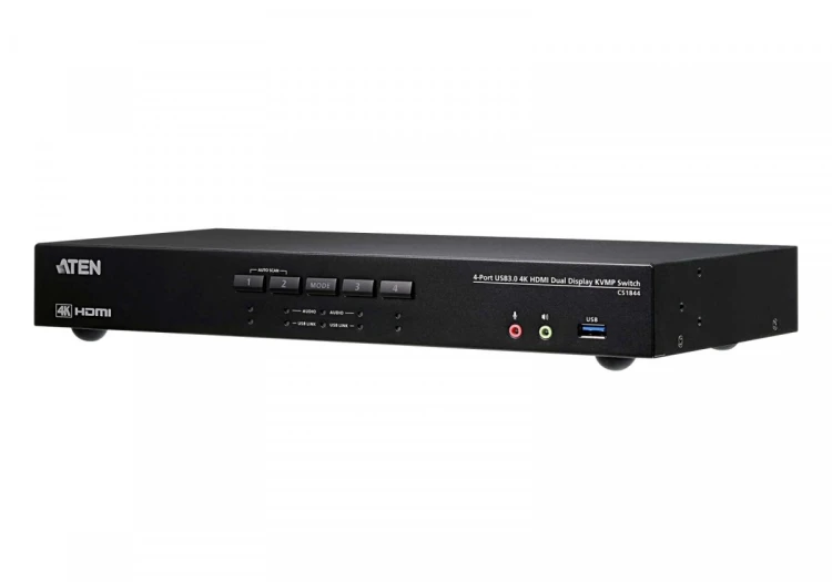 ATEN Przełącznik 4-Port USB3.0 4K HDMI Dual Display KVMP Switch