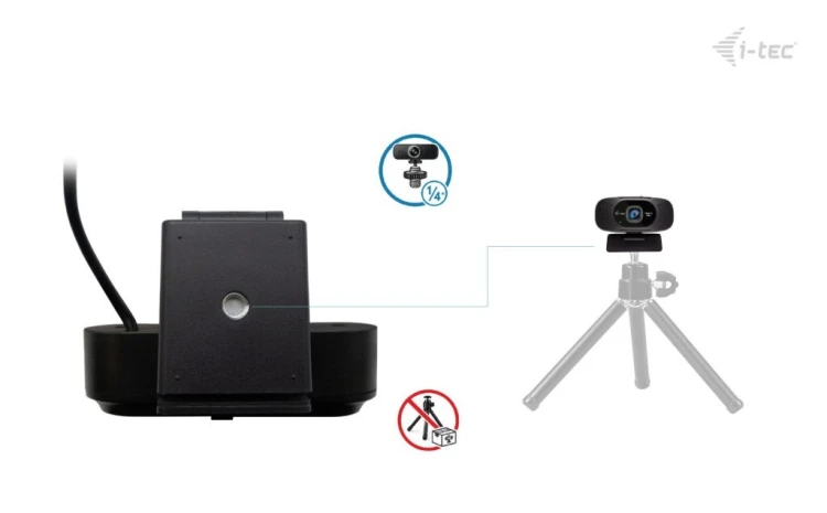 i-tec Kamera internetowa SOLOMON 200 1080p Business Webcam AF Dual MIC Echo Cancellation