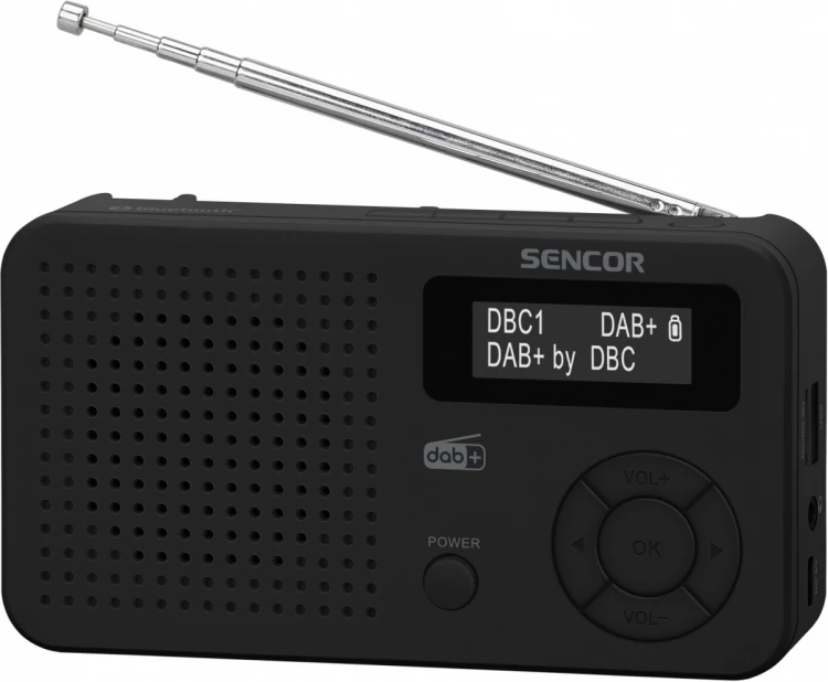 Sencor Radio cyfrowe DAB+,FM RDS, SRD 7210B Bluetooth 5.0 LCD Akumulator