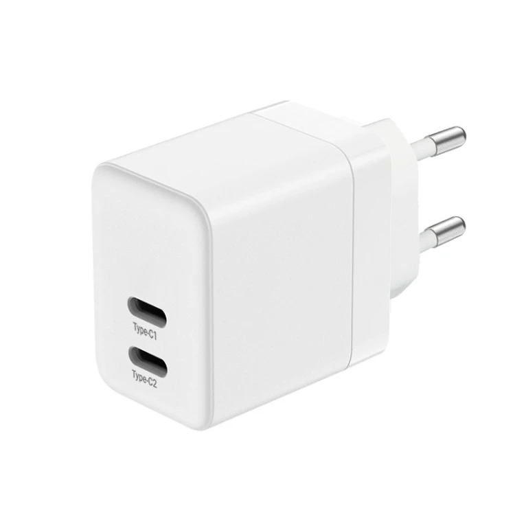 CRONG Ultra Compact GaN Ładowarka sieciowa 2x USB-C 35W PD 3.0 z PPS Biała