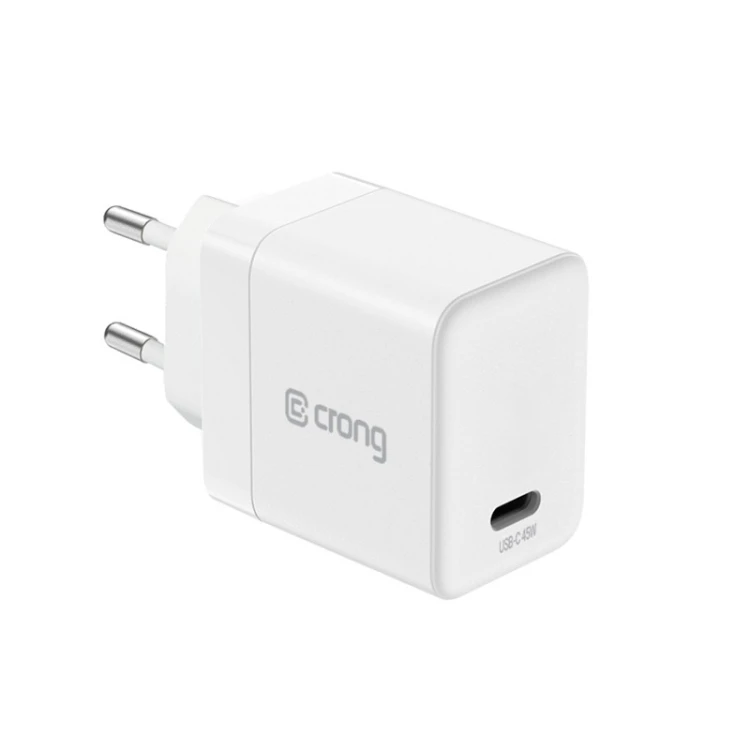 CRONG Ładowarka sieciowa Ultra Compact GaN USB-C 45W PD 3.0 z PPS biała