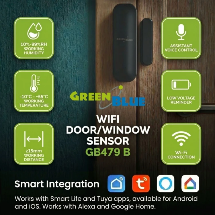 GreenBlue Bezprzewodowy czujnik otwarcia GB479 B