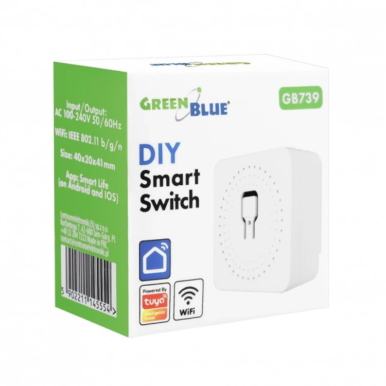 GreenBlue Przekaźnik sterownik Wi-Fi dopuszkowy GB739
