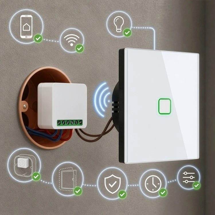 GreenBlue Przekaźnik sterownik Wi-Fi dopuszkowy GB739
