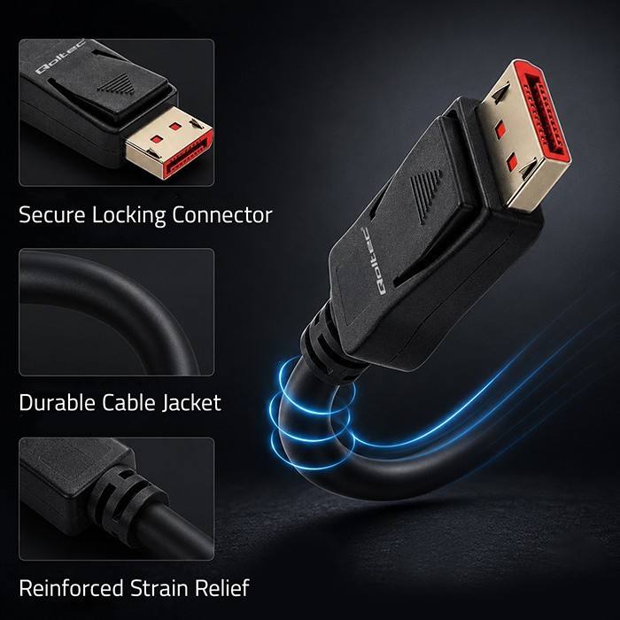 Qoltec Kabel DispalyPort M/M v2.1 | 54G | 0.5m