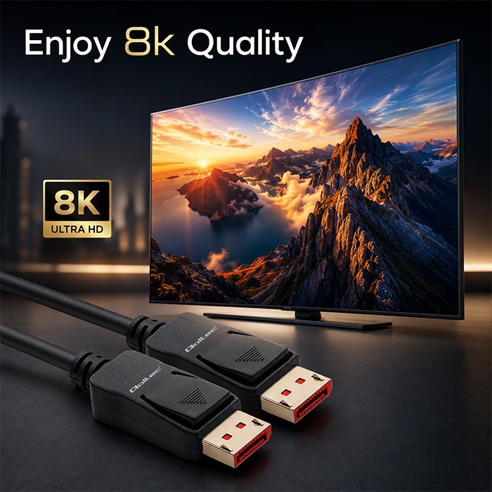 Qoltec Kabel DisplayPort M/M v2.1 | 54G | 5m
