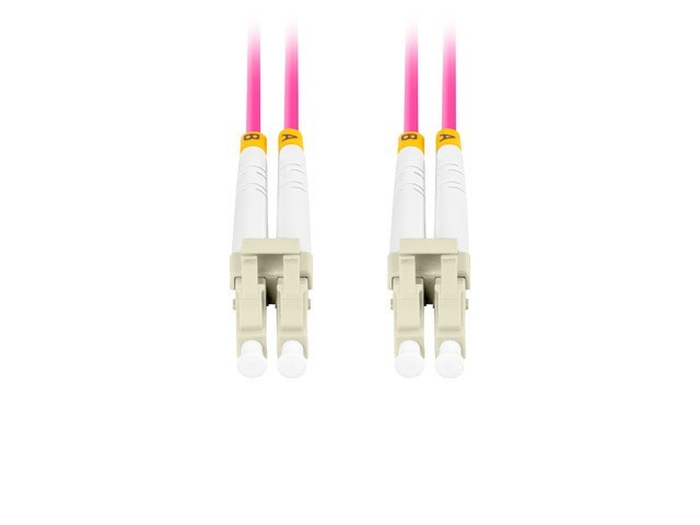 Lanberg Patchcord światłowodowy Mm Lc/Upc-Lc/Upc Duplex 3.0mm 2m fioletowy