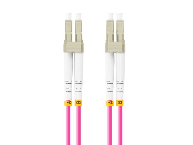 Lanberg Patchcord światłowodowy Mm Lc/Upc-Lc/Upc Duplex 3.0mm 10m fioletowy