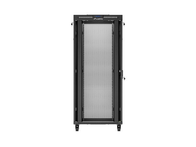 Lanberg Szafa instalacyjna rack stojąca 19 cali 37U 800x800 drzwi perforowane LCD czarna (Flat pack)