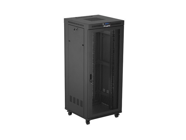 Lanberg Szafa instalacyjna rack stojąca 19 cali 37U 800x800 drzwi perforowane LCD czarna (Flat pack)