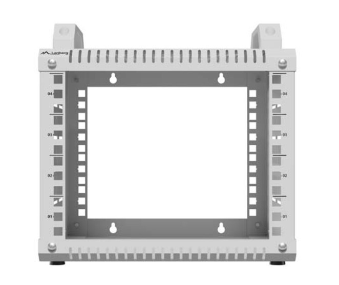 Lanberg Szafa open rack 10'' 4U 280x300 szary    OR10-2304-S