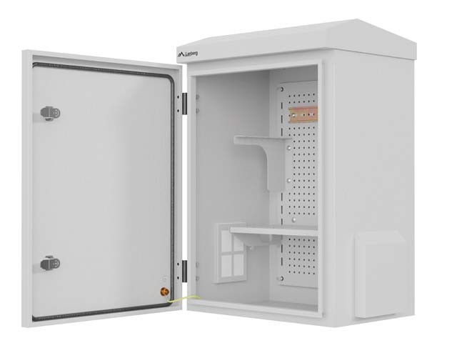 Lanberg Szafa rack wisząca 10 cali hermetyczna IP55 montaż na ścianie/słupie340x250x500 szara (złożona)
