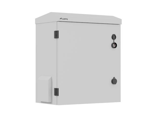 Lanberg Szafa rack wisząca 10 cali hermetyczna IP55 montaż na ścianie/słupie 420x300x500mm szara (złożona)