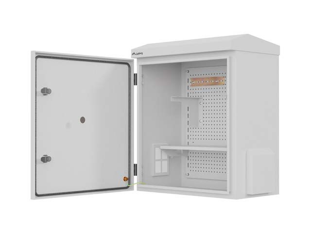 Lanberg Szafa rack wisząca 10 cali hermetyczna IP55 montaż na ścianie/słupie 420x300x500mm szara (złożona)