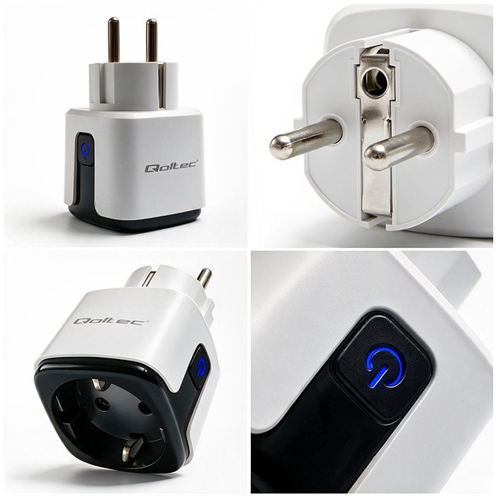 Qoltec Inteligentne gniazdko Wi-Fi 16A | timer | watomierz | Tuya