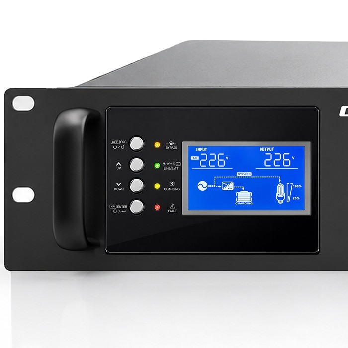Qoltec UPS Pure Sine Wave do RACK | 5kVA | 5000W | PF1.0 | LCD | EPO |  USB | On-line
