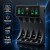 Qoltec Ładowarka do akumulatorków Ni-MH typu R03 AAA R6 AA | LCD | kabelUSB-C