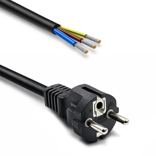 Qoltec Kabel zasilający SCHUKO CEE 7/7 (E/F) | miedź Cu | odizolowany lutowany | 3x1.5mm2 | 1.8m