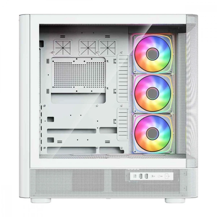 MODECOM Obudowa VOLCANO AQ300 MID RGB GLASS 4 wentylatory biała