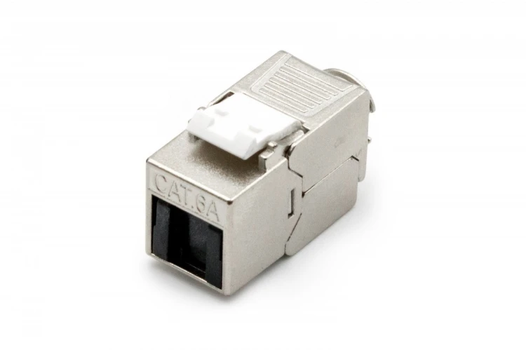 Digitus Moduł (gniazdo) Keystone RJ45 (8P8C) kat.6A, STP, ekranowany, beznarzędziowy, osłona przeciwpyłowa