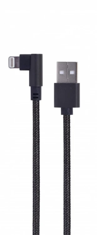 Gembird Kabel USB - do 8 pin kątowy w oplocie tekstylnym, 0.2m, czarny