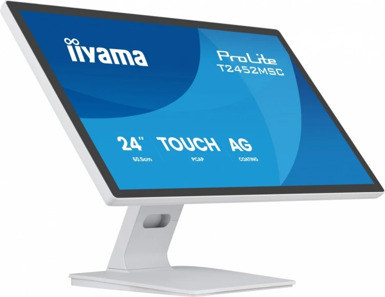 IIYAMA Monitor 24 cale  T2452MSC-W2AG 10PKT,POJ,IPS,HDMI,DP,420cd, biały