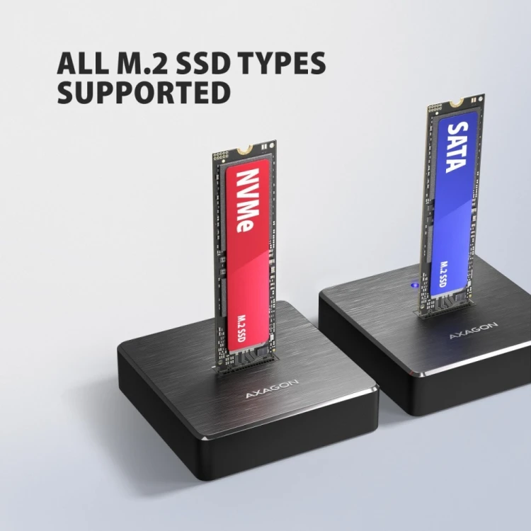 AXAGON ADSA-M2C11 Stacja dokująca USB-C 3.2 Gen 2 ALU - 1 x NVMe /SATA M.2 10Gbps
