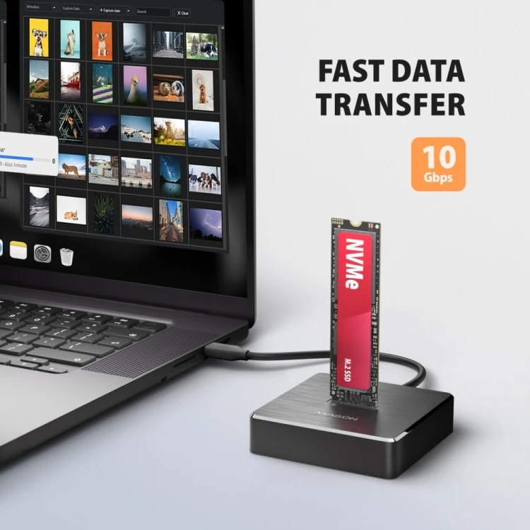 AXAGON ADSA-M2C11 Stacja dokująca USB-C 3.2 Gen 2 ALU - 1 x NVMe /SATA M.2 10Gbps
