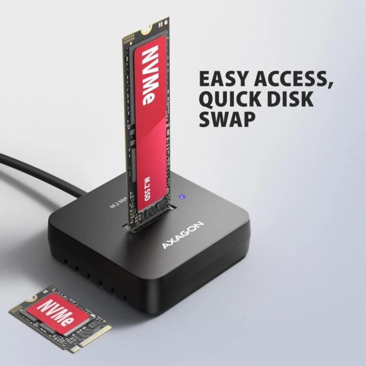 AXAGON ADSA-M2C11L Stacja dokująca USB-C 3.2 Gen 2 - 1 x NVMe M.2 10Gbps