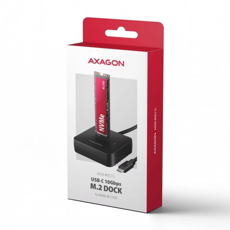 AXAGON ADSA-M2C11L Stacja dokująca USB-C 3.2 Gen 2 - 1 x NVMe M.2 10Gbps