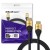 Qoltec Kabel HDMI v2.1 Ultra High Speed 8K | 60Hz | 26AWG | 5m Złoty