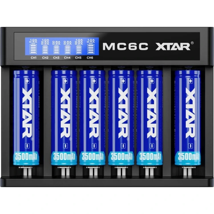 XTAR Ładowarka do akumulatorów Li-ion 18650 XTAR MC6C
