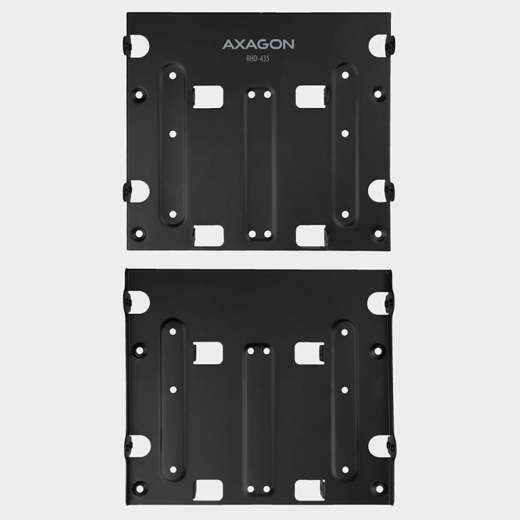 AXAGON RHD-435 Ramka metalowa do montażu 4x 2.5" HDD (2x 2.5" HDD/SSD &amp; 1x 3.5" HDD) w pozycji 5.25" Czarna