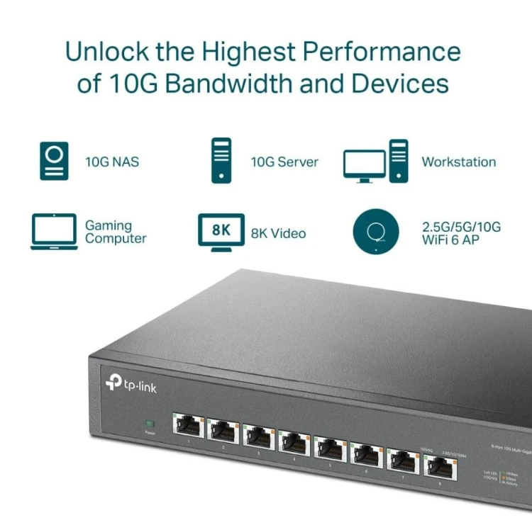 TP-LINK Przełącznik SX1008  8x10GE