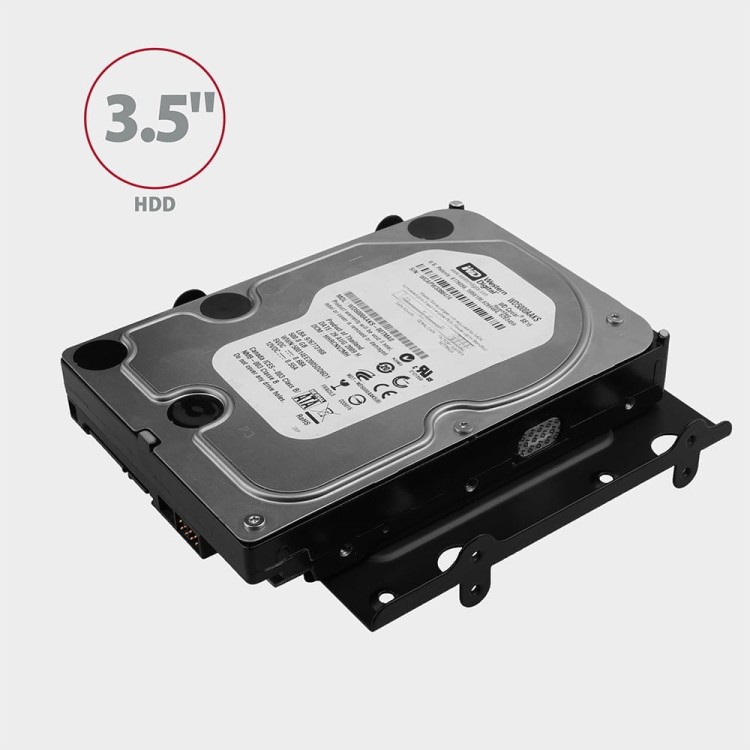 AXAGON RHD-435 Ramka metalowa do montażu 4x 2.5" HDD (2x 2.5" HDD/SSD &amp; 1x 3.5" HDD) w pozycji 5.25" Czarna